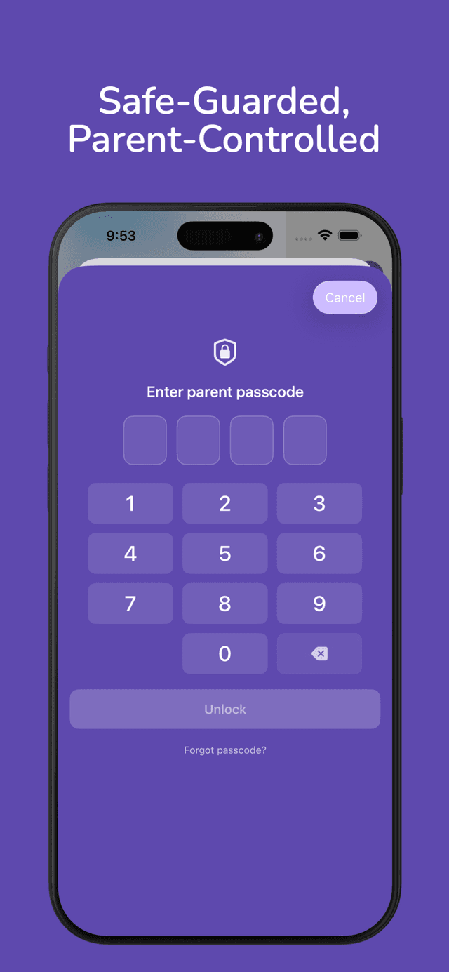 Safe-guarded, parent-controlled settings